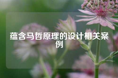 蕴含马哲原理的设计相关案例