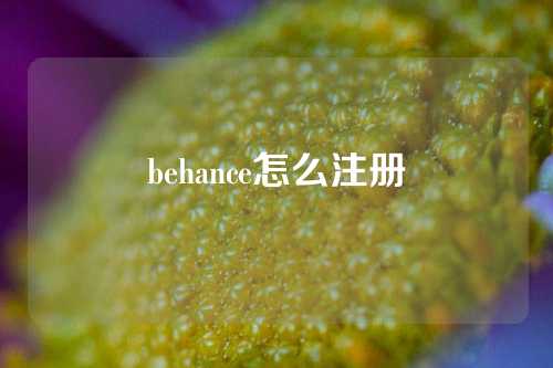 behance怎么注册