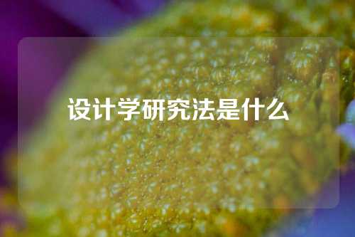 设计学研究法是什么