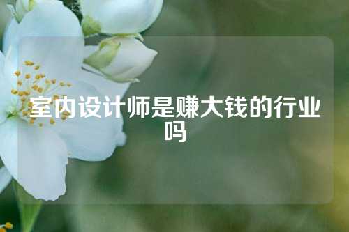 室内设计师是赚大钱的行业吗