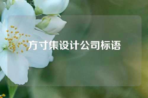 方寸集设计公司标语