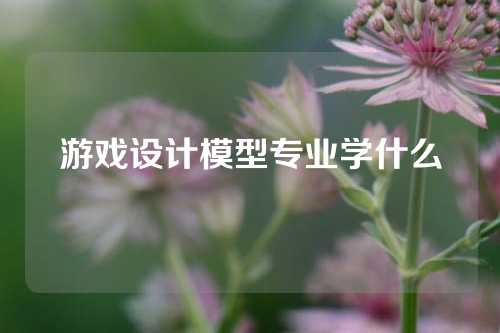 游戏设计模型专业学什么