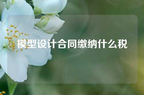 模型设计合同缴纳什么税