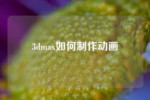 3dmax如何制作动画