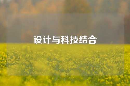 设计与科技结合