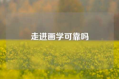 走进画学可靠吗