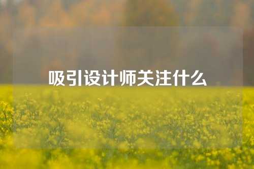 吸引设计师关注什么